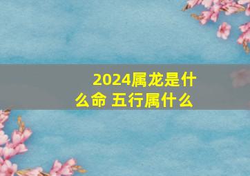 2024属龙是什么命 五行属什么